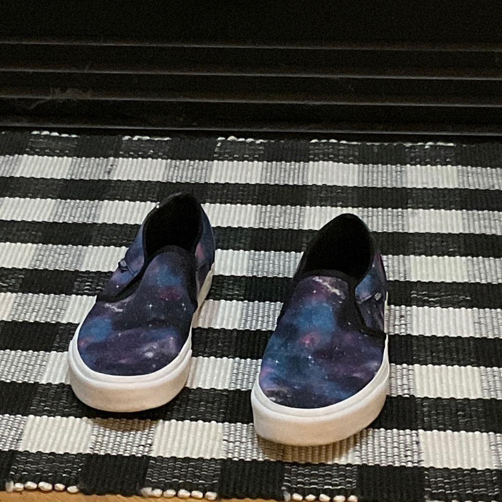 Vans Cosmic Slip-On Sneakers - Black and Blue
